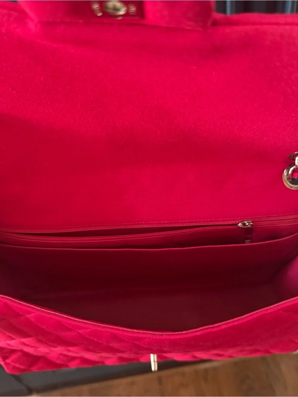 Jumbo CHANEL Quilted Classic Flap Bag in Hot Pink Jersey